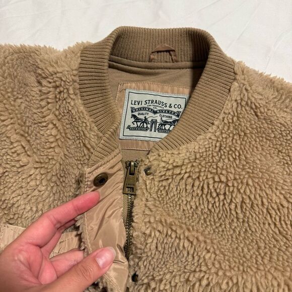 Levi's 168056 Womens Plush Sherpa Bomber Jacket - Picture 4 of 13